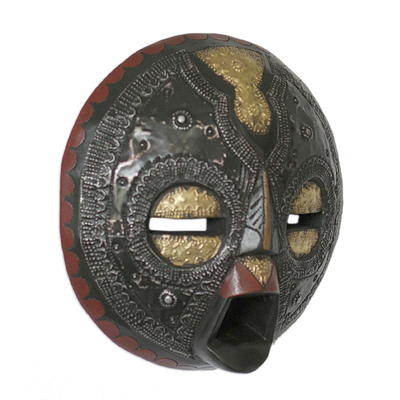 Ghanaian wood mask, 'Sign of Protection' - African Wood Mask