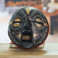 Ghanaian wood mask, 'Beautiful Soul'