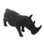 Wood sculpture, 'Black Rhino' - Handcrafted Wood Sculpture thumbail
