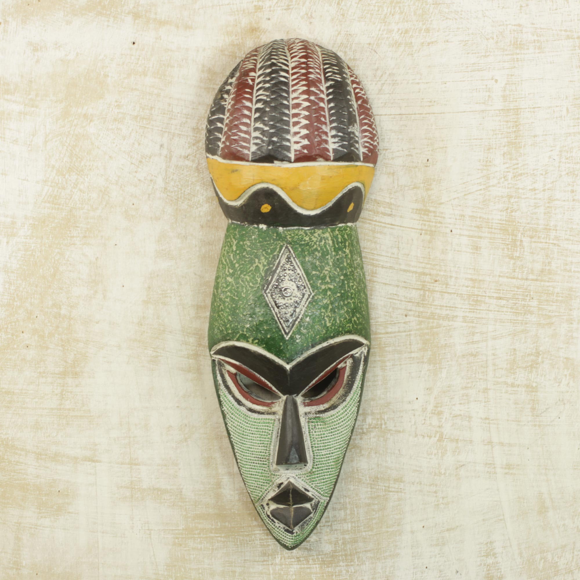 Unique Nigerian Wood Mask - God's Gift | NOVICA