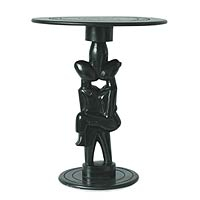 Wood accent table, African Sweethearts