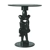 Wood accent table, 'African Sweethearts' - Wood accent table