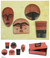 Wood ornaments, 'African Masks' (set of 6) - Wood ornaments (Set of 6)