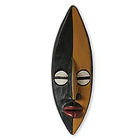 African wood mask, 'Companionship'