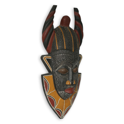 African wood mask, 'Tribal Power' - African wood mask