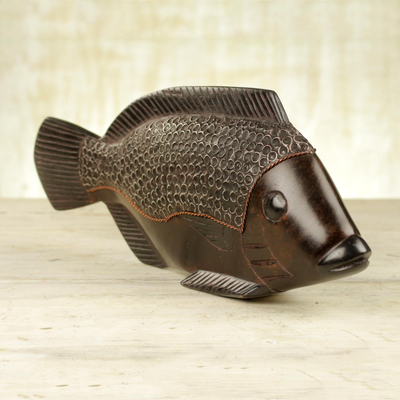 Wood sculpture, African Fish