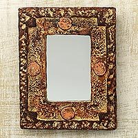 Mirror, 'Hand of the Lord' - Rustic Wood Mirror