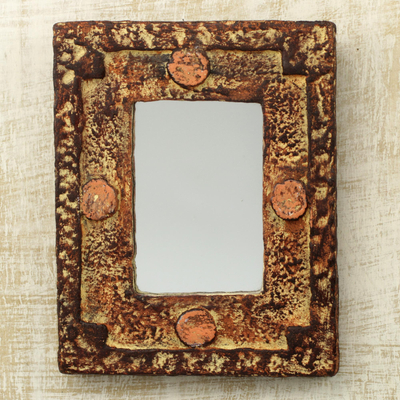 Mirror, 'Hand of the Lord' - Rustic Wood Mirror