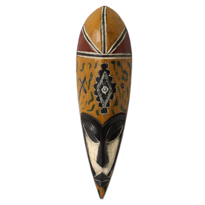 Ghanaian wood mask, 'Young Mother' - African wood mask