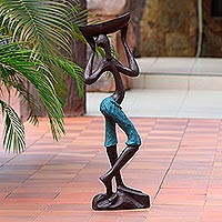 Featured review for Wood sculpture, Akan Farm Man