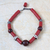 Bone and resin beaded necklace, 'Nhyira Nsuo' - Bone and resin beaded necklace thumbail