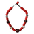 Bone and resin beaded necklace, 'Nhyira Nsuo' - Bone and resin beaded necklace (image 2a) thumbail