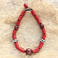 Featured review for Bone and resin beaded necklace, Blessed for Generations