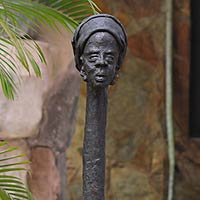 Fiberglass sculpture, 'Ghanaian Princess' - Fiberglass sculpture