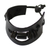 Men's leather and bull wristband bracelet, 'Cut Away in Black' - Men's Horn and Leather Wristband Bracelet thumbail