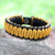 Men's wristband bracelet, 'Amina in Golden Black' - Men's Braided Cord Bracelet (image 2) thumbail