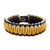 Men's wristband bracelet, 'Amina in Golden Black' - Men's Braided Cord Bracelet (image 2a) thumbail