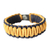 Men's wristband bracelet, 'Amina in Golden Black' - Men's Braided Cord Bracelet (image 2c) thumbail