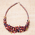 Horn beaded necklace, 'Vivid Sunset' - Recycled Beaded Necklace from Africa