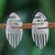 Sterling silver button earrings, 'African Initiative' - Handcrafted Sterling Silver Button Earrings from Africa (image 2) thumbail