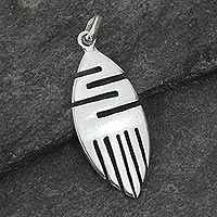 Sterling silver pendant, 'Resilience'