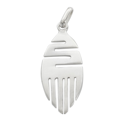 Sterling silver pendant, 'Resilience' - Sterling Silver Pendant