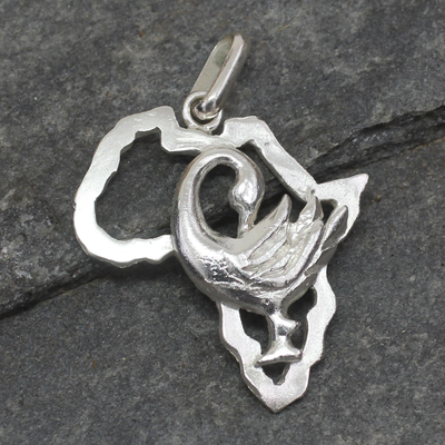 Sterling silver pendant, Africa Sankofa