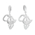 Sterling silver dangle earrings, 'Back to Africa' - Sterling silver dangle earrings thumbail