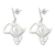 Sterling silver dangle earrings, 'Back to Africa' - Sterling silver dangle earrings (image 2b) thumbail