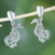 Sterling silver dangle earrings, 'New Adinkra' - Unique Sterling Silver Dangle Earrings