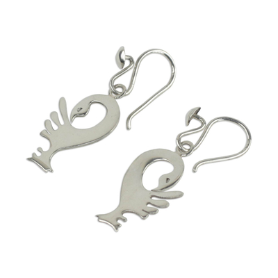 Sterling silver dangle earrings, 'Back to My Roots' - Sterling Silver Dangle Earrings