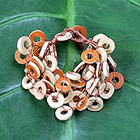Dried calabash bracelet, 'Tropical Fun' - Dried Calabash Bracelet