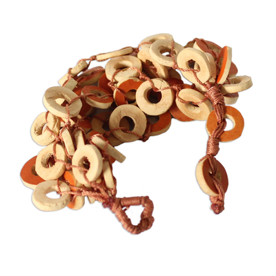 Dried calabash bracelet, 'Tropical Fun' - Dried Calabash Bracelet