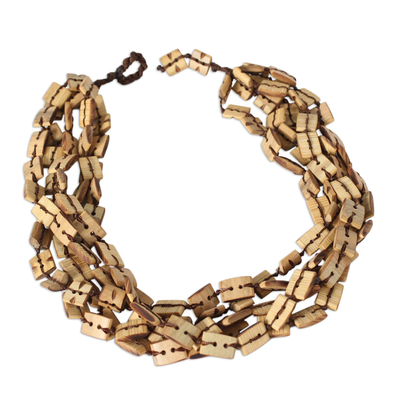 Mehrsträngige Halskette aus Bambus - Mehrsträngige Halskette aus Bambus