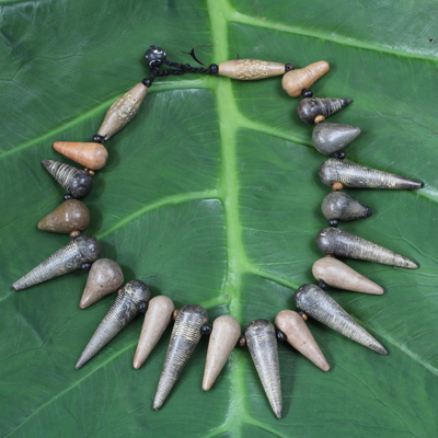Specksteinperlen-Halskette, 'Royal Akan'. - Specksteinperlenkette aus Afrika