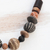 Cow bone and agate beaded necklace, 'Africa Medley' - Cow bone and agate beaded necklace