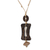 Halskette aus Kokosnussschalen für Herren - Halskette mit Kokosnussschalen-Anhänger für Herren