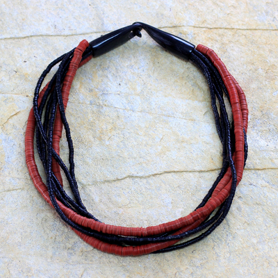 Beaded torsade necklace, 'Ibo Muse' - Beaded torsade necklace