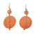 Dried calabash dangle earrings, 'Tropical Fun' - Dried Calabash Dangle Earrings thumbail