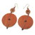 Dried calabash dangle earrings, 'Tropical Fun' - Dried Calabash Dangle Earrings (image 2b) thumbail