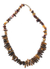 Tiger's eye and agate beaded necklace, 'Lovely Lady' - Beaded Agate and Tiger's Eye Necklace
