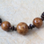 Wood long beaded necklace, 'Beauty' - Wood long beaded necklace (image 2c) thumbail