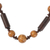 Wood long beaded necklace, 'Beauty' - Wood long beaded necklace (image 2d) thumbail