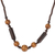 Wood long beaded necklace, 'Beauty' - Wood long beaded necklace (image 2e) thumbail