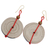 Recycled paper dangle earrings, 'Hot Breakfast' - Hand Crafted Recycled Paper Dangle Earrings (image 2d) thumbail