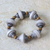Recycled paper stretch bracelet, 'Golden Dawn' - Handcrafted Modern Recycled Paper Beaded Bracelet (image p196940) thumbail