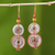 Recycled paper dangle earrings, 'Music Festival' - Hand Made Recycled Paper Dangle Earrings (image 2) thumbail