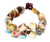 Recycled paper beaded bracelet, 'Crossroads' - Recycled Paper Beaded Bracelet