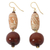 Terracotta beaded earrings, 'Akan Jewels' - Terracotta beaded earrings