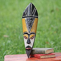 Featured review for Ghanaian wood mask, Gonja Protector from Evil